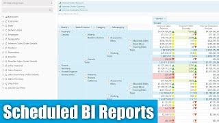 Scheduled BI Reports and Dashboards (OLAP/SQL data sources)