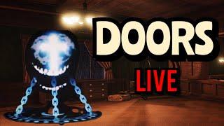 Beating ROBLOX DOORS LIVE! DAY 2