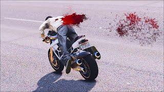 GTA 5 Slow Motion Motorcycle Crashes Episode 02 (Euphoria Physics Showcase)