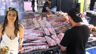 Street Food Fairs in Italy. Meat, Sausages, Ribs, Asado & more Food