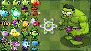 All PEA & Other Plants VS Green Gargantuar Zombie - Who Will WIn? - Pvz 2 Challenge