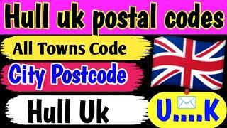 Hull uk postal code list all area