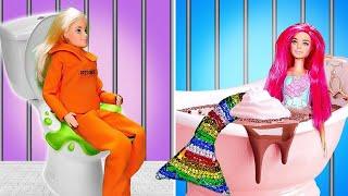 Makeover Boneka Barbie di Penjara! Makeover Keren Boneka dan Kerajinan DIY Fantastis oleh Gotcha!