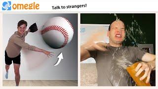 Ball unexpectedly HITS MY CAMERA | Omegle prank