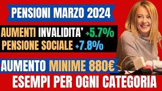 PENSIONI  ANTEPRIMA AUMENTI E NUOVE CIFRE MARZO/APRILE 2024 TANTE NOVITA' E AUMENTI IN ARRIVO 