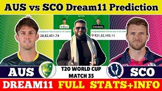 AUS vs SCO Dream11 Prediction|AUS vs SCO Dream11|AUS vs SCO Dream11 Team|