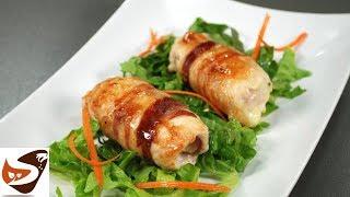 Involtini di pollo con prosciutto e formaggio – Facili,  veloci e gustosi