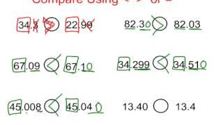 Comparing & Ordering Decimals