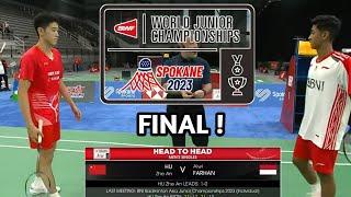 Musuh Bebuyutan ! Hu Zhe An vs Alwi Farhan | FINAL World Junior Championships 2023