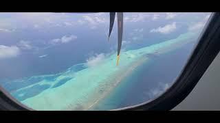 Landing Kudahuvadhoo Dhaalu Airport ART 72-600 Manta Air