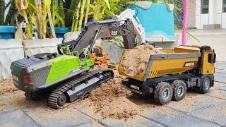 The Ultimate RC Construction Project: Watch RC Excavator Huina 1593 and Dump Truck In Action!