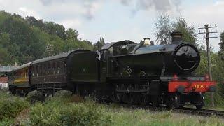 GWR 4930 "Hagley Hall" whistling past the engine house - 15/09/23