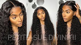 13X4 TRANSPARENT LACE FRONT LOOSE CURLY WIG INSTALL ft. Aliexpress SVT Hair | PETITE-SUE DIVINITII