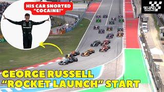 George Russel Amazing ROCKET LAUNCH Start at Spanish GP 2024 | Stunned Max and Lando!