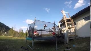 QUAD kaboom Landed on Garden Trampoline!