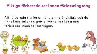 Viktiga förberedelser innan förlossningsdag