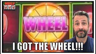 THIS IS SUPER HARD TO GET! I GOT THE WHEEL FEATURE ON HUFF N EVEN MORE PUFF SLOT MACHINE!