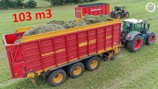 103 m3 au ramassage d’herbe !! SCHUITEMAKER | JCB | FENDT