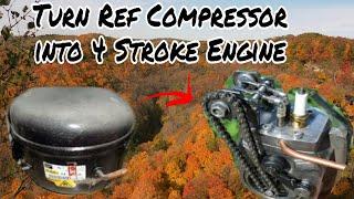 TURN REFRIGERATOR COMPRESSOR INTO 4 STROKE WORKING ENGINE.//shoub tv