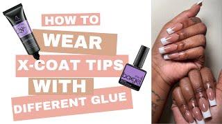How to use X-Coat Tips with different gel glue?
