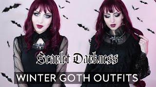 WINTER GOTH OUTFITS | *Affordable* Vampire Goth Try On Haul from Scarlet Darkness | Vesmedinia