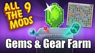 AUTOMATED Gems & Gear Farm | All The Mods 9