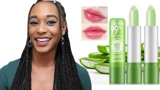 Color Changing Aloe Vera Lipstick! (From Green to Red)