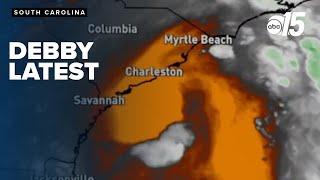 Debby landfall in South Carolina expected as tropical storm moves offshore: Rain, Flood predictions