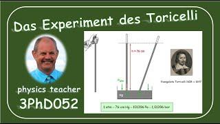 Physik 3PhD052 Das Experiment des Torricelli