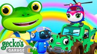 The Helicopter Car Rescue | Gecko's Animal Pals | Animal & Vehicle Cartoons | Cartoons for Kids