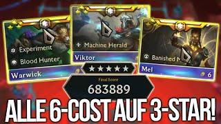 ALLE 6 Cost auf 3 Star! | TFT PVE Modus