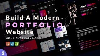 Build a Modern Portfolio website with Light/Dark Mode and Setting Menu || Html-Css-Js ||  Part-2