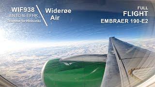 FULL FLIGHT [4K]: Tromsø to Helsinki  | Widerøe Air WIF938 - Embraer 190-E2 - TOS to HEL