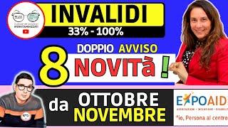 ULTIM'ORA INVALIDI PARZIALI e TOTALI NOVITÀ OTTOBRE NOVEMBRE EXPO  PENSIONE IMPORTI FONDO UNICO