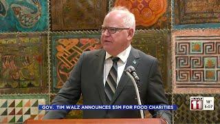 Gov. Tim Walz announces $5 million for food charities