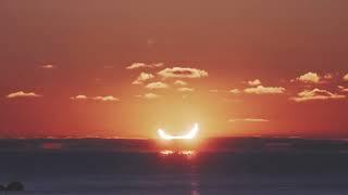 A Double Sunrise from a Partial Eclipse
