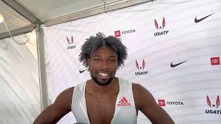 Noah Lyles cancelled dinner plans when he heard about Erriyon Knighton’s 19.49