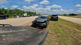 BMW Hit & Run Accident!! Police Rotation Tow!