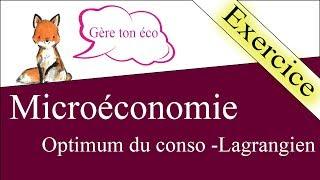 Microéconomie : Résoudre un Lagrangien pour trouver le panier optimal [Exercice]