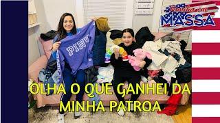 GANHAMOS VARIAS SACOLAS DE ROUPAS DA PATROA AMERICANA