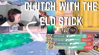 100T Derrek is CLUTCH with the ELO STICK ! | VALORANT Clips