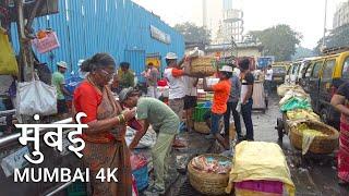 MUMBAI, Morning Life Ambience Walking Tour -  India Walking Tour 4K (UHD)