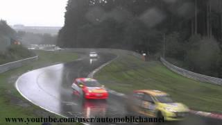 RAIN RACE CHAOS VLN 27.08.11 Nordschleife Nurburgring Unfall crashes accidents action almost crashes