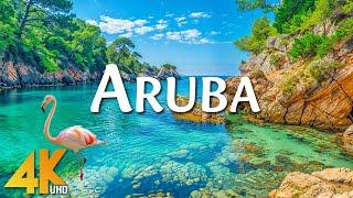 FLYING OVER ARUBA (4K) - Amazing Beautiful Nature Scenery With Relaxing Music | Video 4K UHD