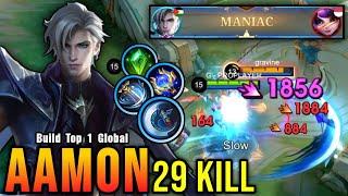 29 Kills!! Aamon Almost SAVAGE with Insane Critical Damage!! - Build Top 1 Global Aamon ~ MLBB