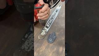 Stihl chainsaw bar tip replacement #stihl #chainsaw #maintenance
