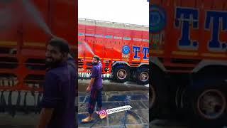 Washing Kashmiri Truck at Andhra Pradesh ️ Kashmir Truck Lovers JK03WALA JATT LIFE ️️