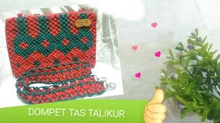 Diy Tutorial cara Membuat Dompet Tas Tali kur Terbaru 2020 // macrame bag|| Tas Talikur