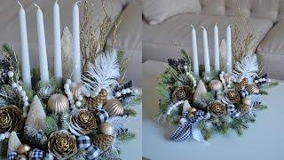 Decor with candles / Новогодний декор на стол со свечами / DIY TSVORIC