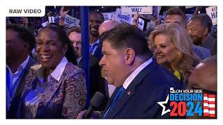 Illinois delegates cast their votes during day two of the Democratic National Convention